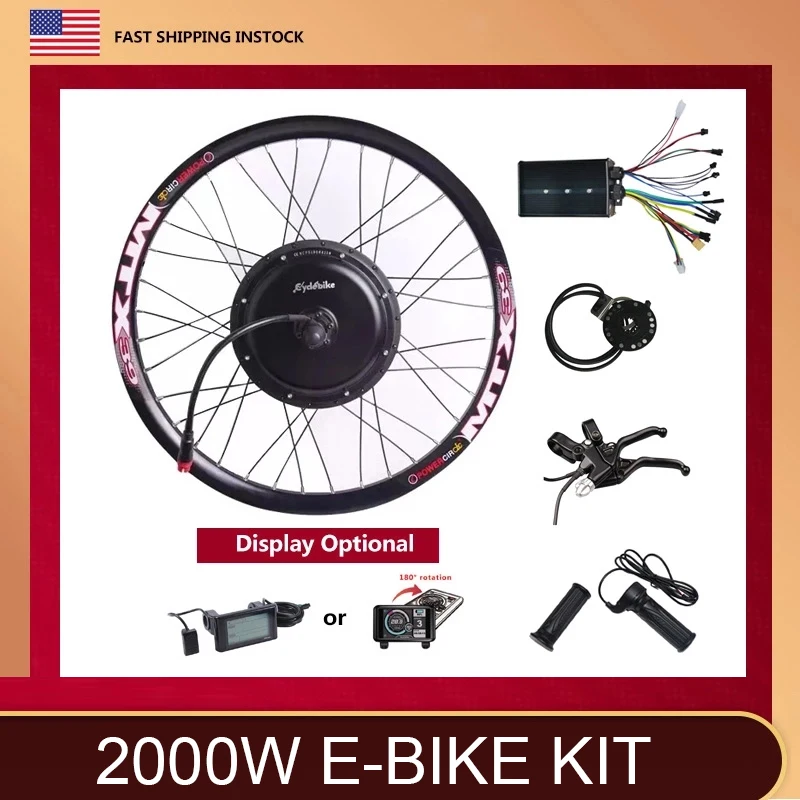 US $409.00 High Power E Bike Kit 52v 2000W Electric Bike Conversion Kit For 20 24 26 28 700c Bicycle