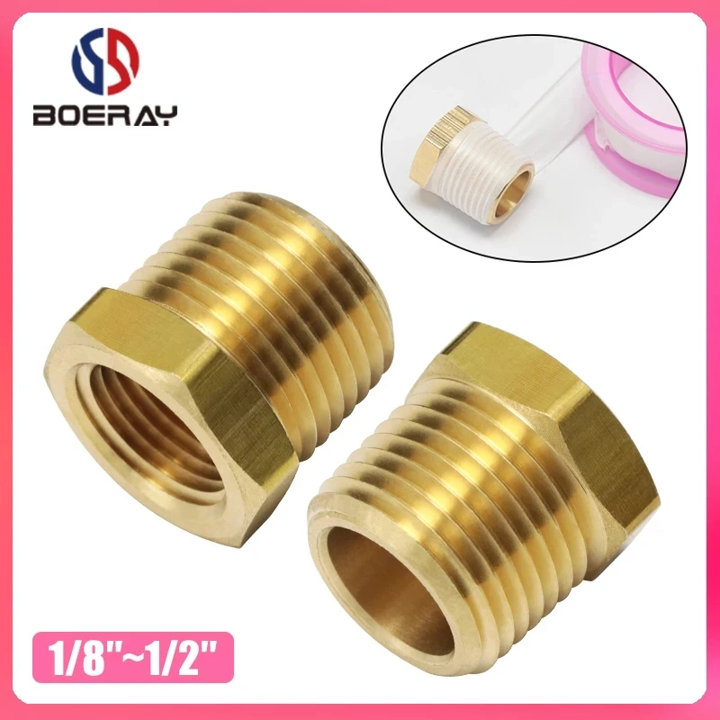 Boeray 2pcs 1/8 to 1/8 to 1/8 Female NPT Thread Brass Tee Pipe Tube Hose Fitting,Brass 3 Way Joint Boeray 2pcs 1/8 to 1/8 to 1/8 Female NPT Thread Brass Tee Pipe Tube Hose Fitting,Brass 3 Way Joint
