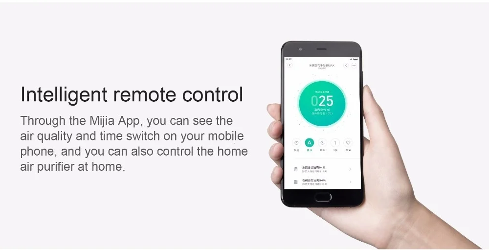 Xiaomi Mi Air Purifier MAX Intelligent Oxygen Bar Clear Formaldehyde Smog Dust with Triple-layer Filter APP Remote Control for Household Indoor Office Bedroom