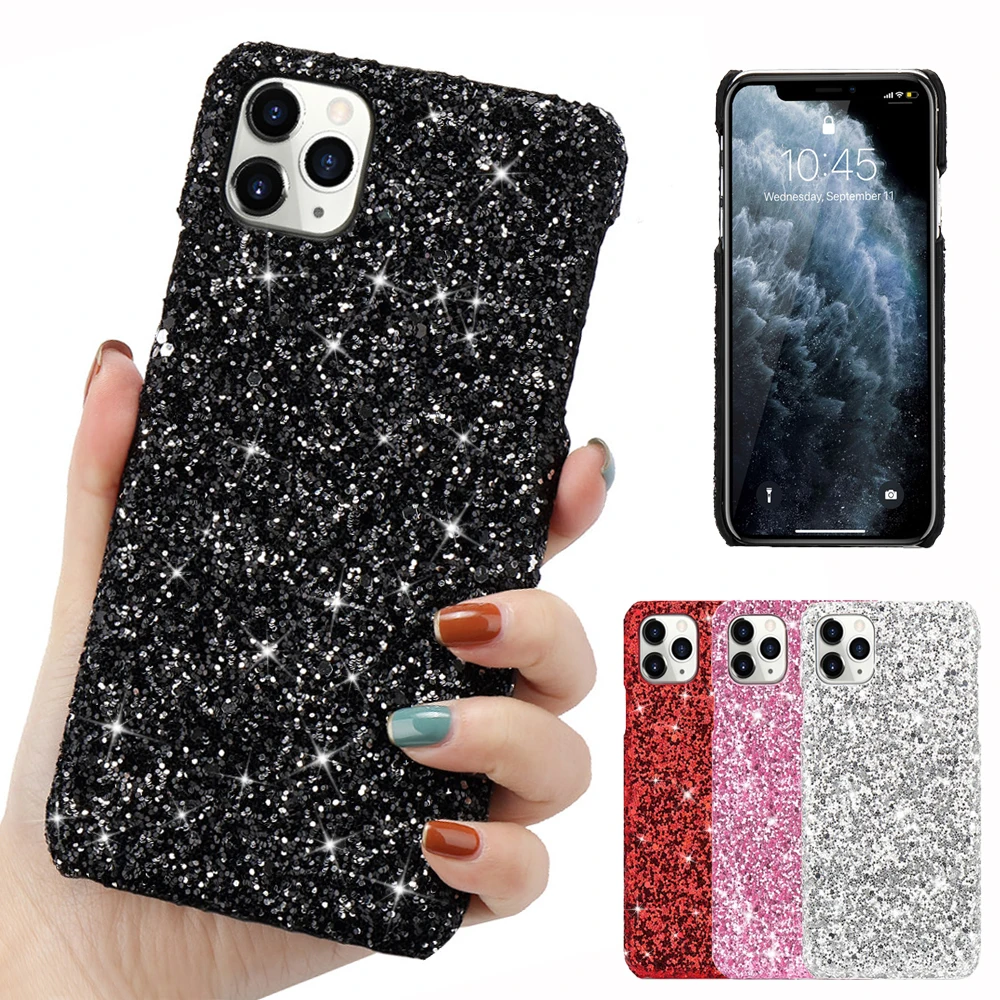 Чехол для телефона IPhone 11 12 Pro Max X Xr Xs Mini сверкающий противоударный чехол со