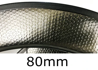 Бескамерная автомобильная шина 45/50/58/80 мм улыбающегося Гольф поверхности Углеродные Диски велосипед довод Трубчатые колеса специальной тормозной поверхности - Цвет: 80mm clincher