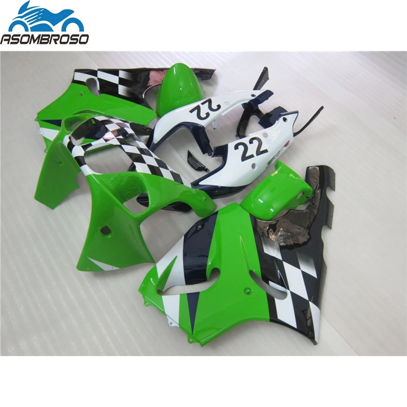 Best Price Motorcycle for Kawasaki Ninja ZX7R fairing kit 1996-2003 white green black set zx7r 96 97 98 99 00 01 02 03 HG31 | Автомобили и