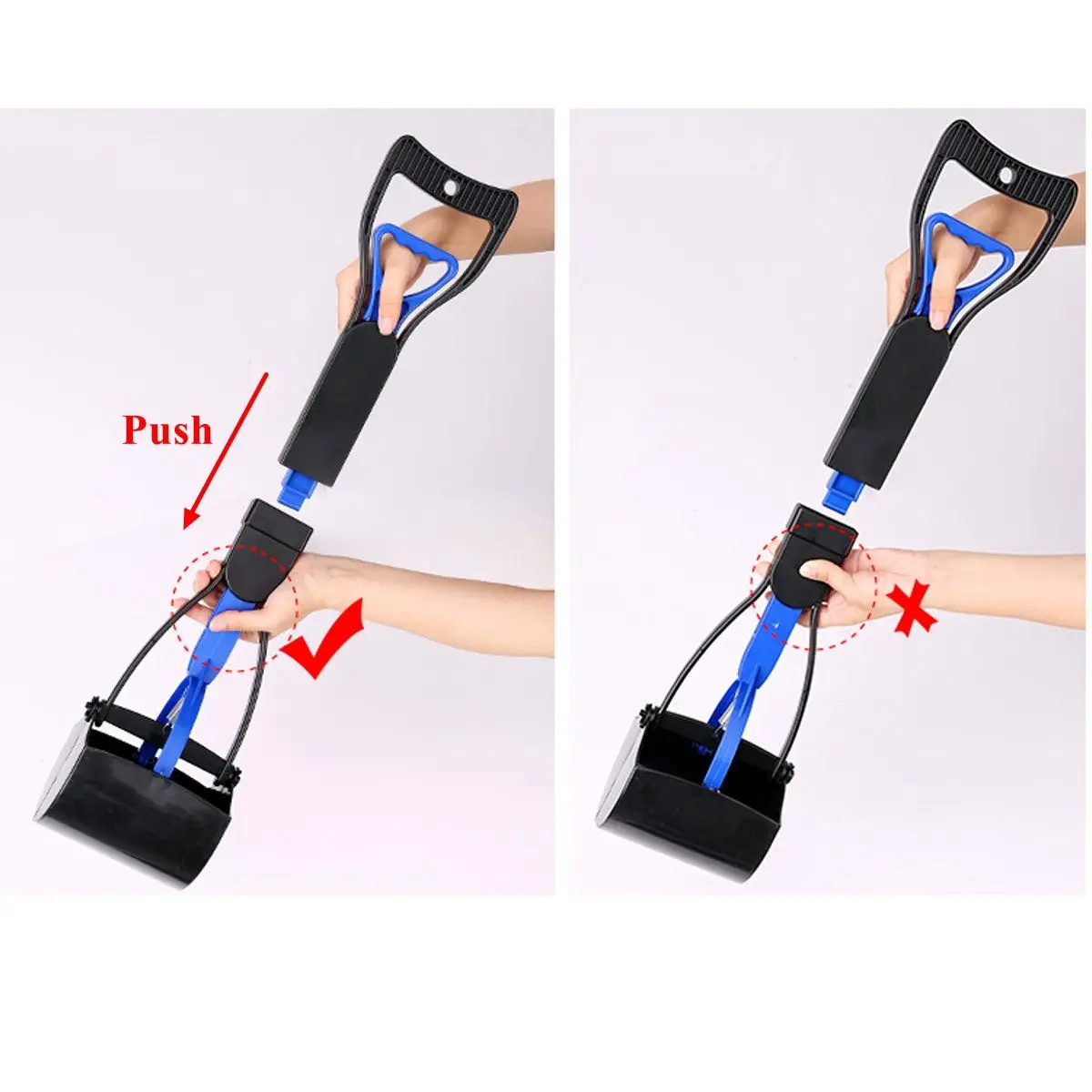 Открытый Pet Pooper Scooper с длинной ручкой захват, совок для уборки собачьих экскрементов очистка уборки животных отходов собак щенков кошек отходов pick er чистящие инструменты