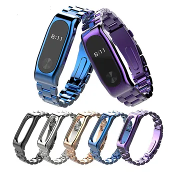 

Mi Band 2 Strap Metal Replace Strap for Xiaomi Mi Band 2 Bracelet Wristbands Stainless Steel Band Miband 2 Accessories