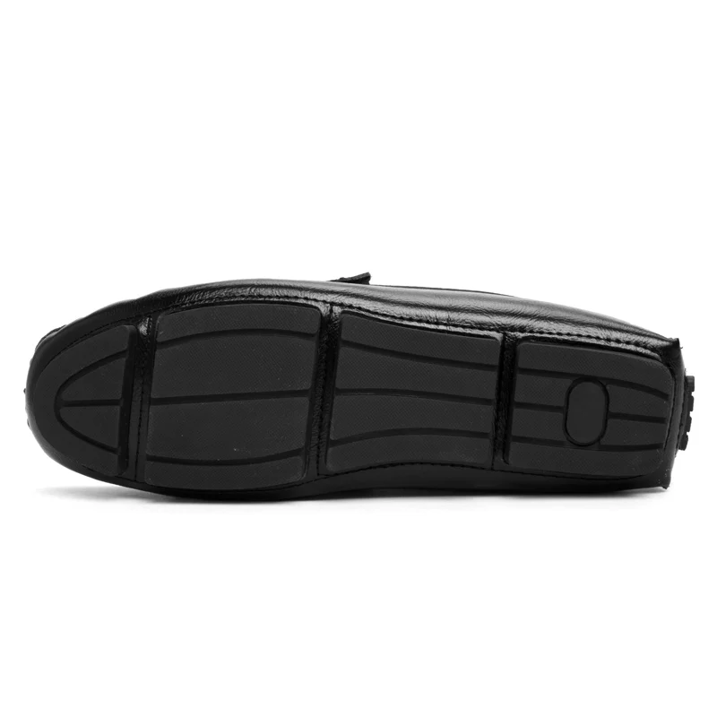 loafers with fur Leather Men Shoes Keep Warm Man Moccasins Shoes Male Flats Slip On Loafer Plush Winter Boat Shoe Big Size Black
