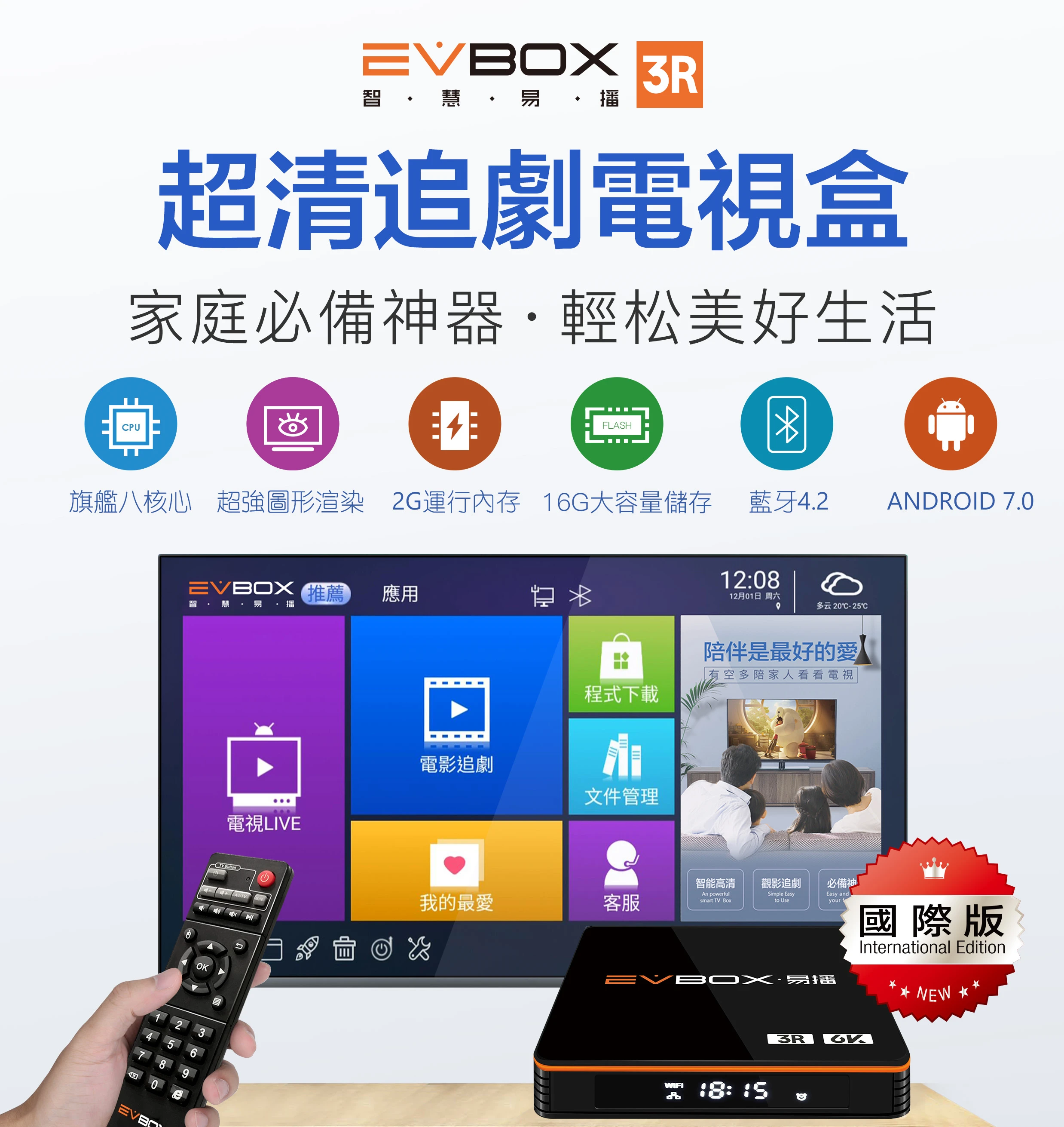 EVPAD EVBOX 3R EVPAD 3 R tv Box 2G+ 16G 2,4G wifi Бесплатный ТВ в Сингапуре/США/Малайзии/HK, TW, Корее, Японии, Таиланде/Индонезии