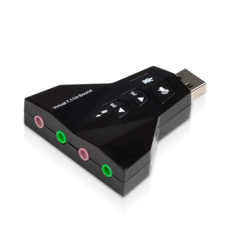 Внешняя 3D Звуковая карта USB 7 1 каналов аудио для ноутбука ПК Macbook Pro адаптер 2 0
