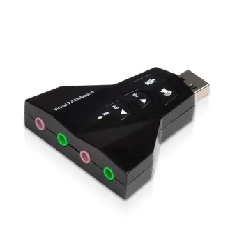 

External 7.1 Channel USB 3D Sound Card Audio for Laptop PC for Macbook Pro USB 2.0 Adapter To Jack 3.5mm Headphone Micphone