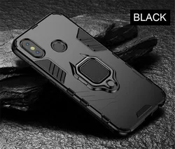 Versatile Ring Cover Case for Smartphones - Durable and Stylish Protection (Case-Black)