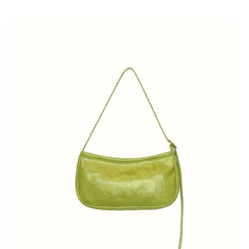 

2020 summer new niche commuter all-match solid color baguette underarm bag