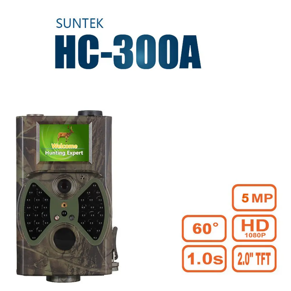  IR Hunting Camera Portable Multifunctional 1080p HD 5MP Infrared Camping Animal Take Photo Trail Ca