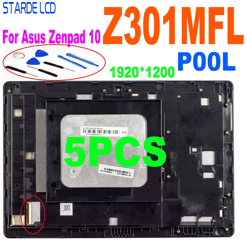 5 шт. AAA + для Asus Zenpad 10 Z301MFL P00L ЖК-дисплей сенсорный экран дигитайзер панель в сборе с