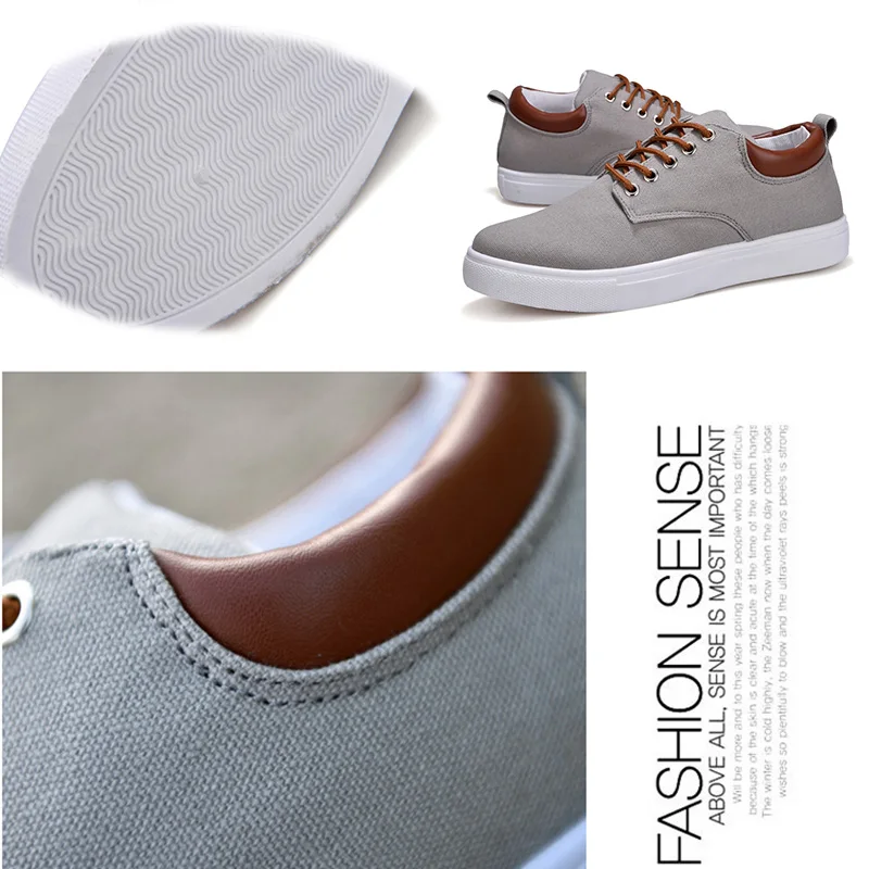 Italian Canvas Shoes For Men Large Size 47 48 Vulcanized Sneakers Slip On Men's Plimsoll Male Trainers Trend Summer Sports Shoes - Image 2