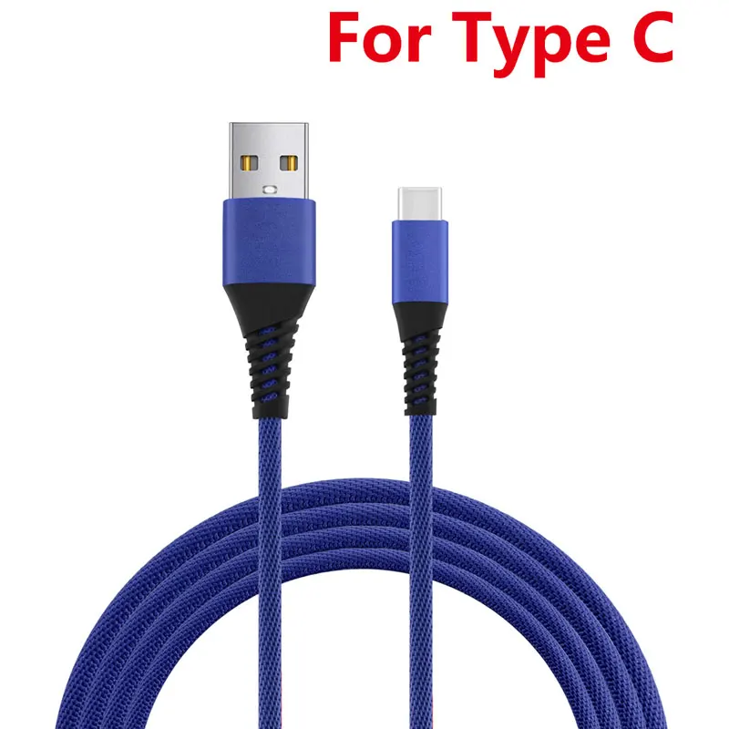 Blue 2.1A Быстрая зарядка usb type C кабель для Xiaomi Redmi Note 7 k20 pro mi 9 USB C кабель для мобильного телефона type C Шнур usb type-C устройства - Цвет: Blue