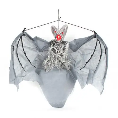 Gray Bat День Хэллоуина вечерние танцы искусственный светящийся грим бутафория для Хэллоуина подвесной паук летучая мышь Форма трюк игрушка Опора вечерние украшения - Цвет: Gray Bat