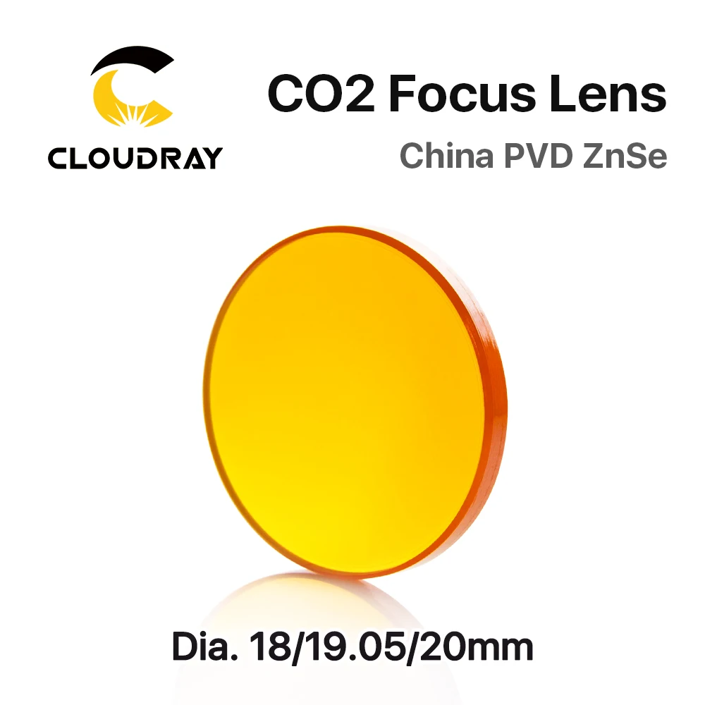 Cloudray china co2 znse lente de foco dia.18 19.05 20 mm fl38.1 50.8 63.5 101.6 127mm 1.5 - 4