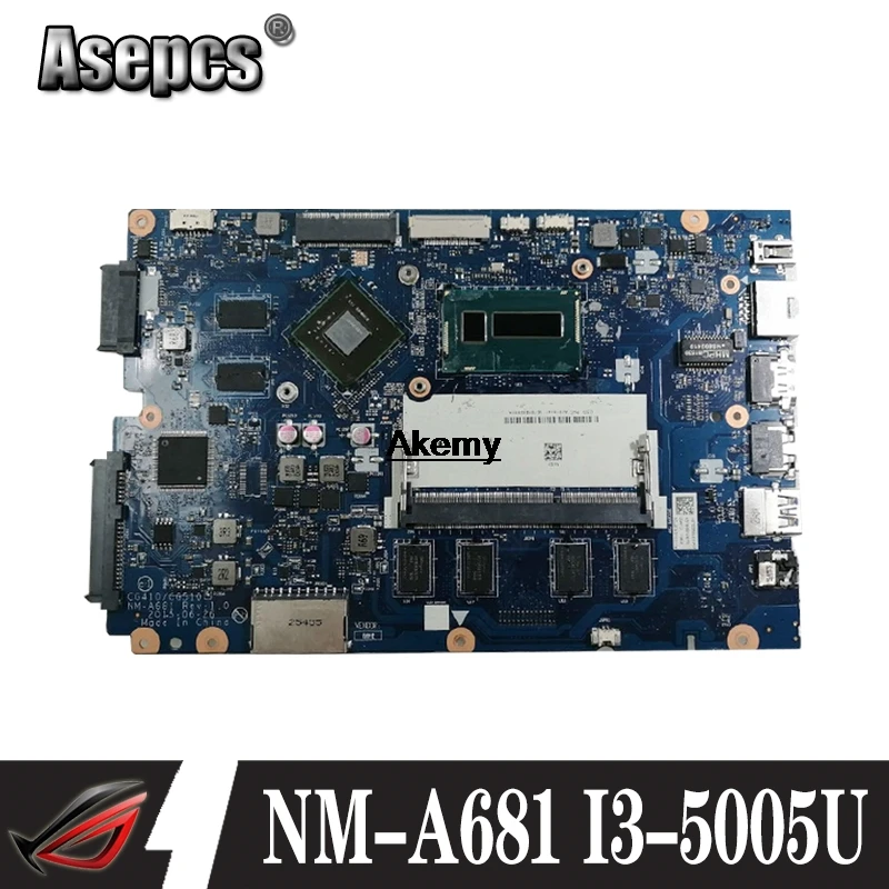 

CG410/CG510 NM-A681 is suitable for Lenovo B50-50 100-14IBD notebook motherboard CPU i3 5005U GT920M DDR3 100% test work