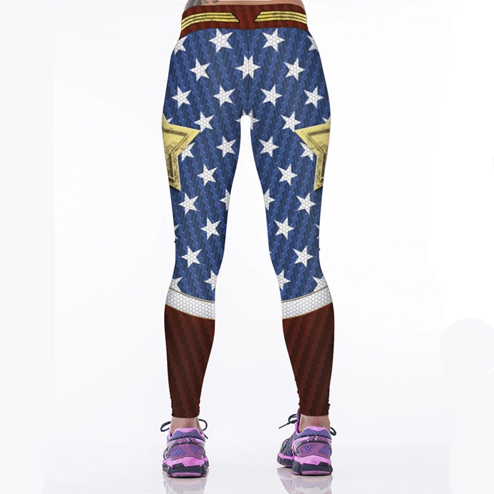 Women Sports Leggings Stars 3D Print Yoga Pant