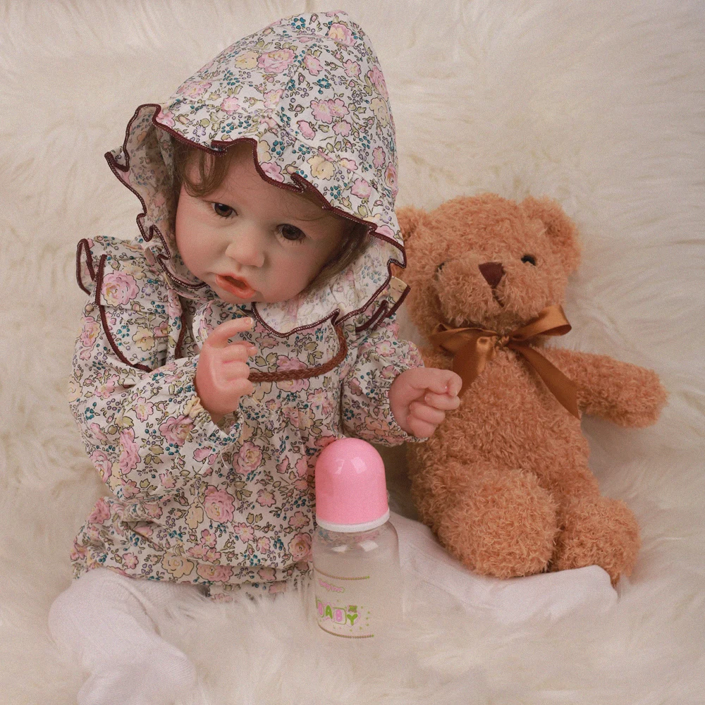 2" 50 см прекрасная мода Bebe Reborn Baby Doll полное тело мягкий винил тело Силиконовое тело Реалистичная кукла ребенок день рождения подарки на Рождество
