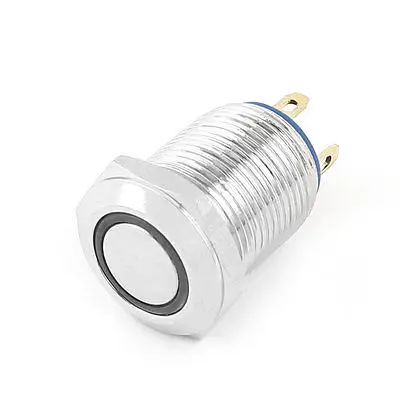 

DC 3V Blue Angel Eye LED SPST 12mm Thread Momentary Metal Push Button Switch