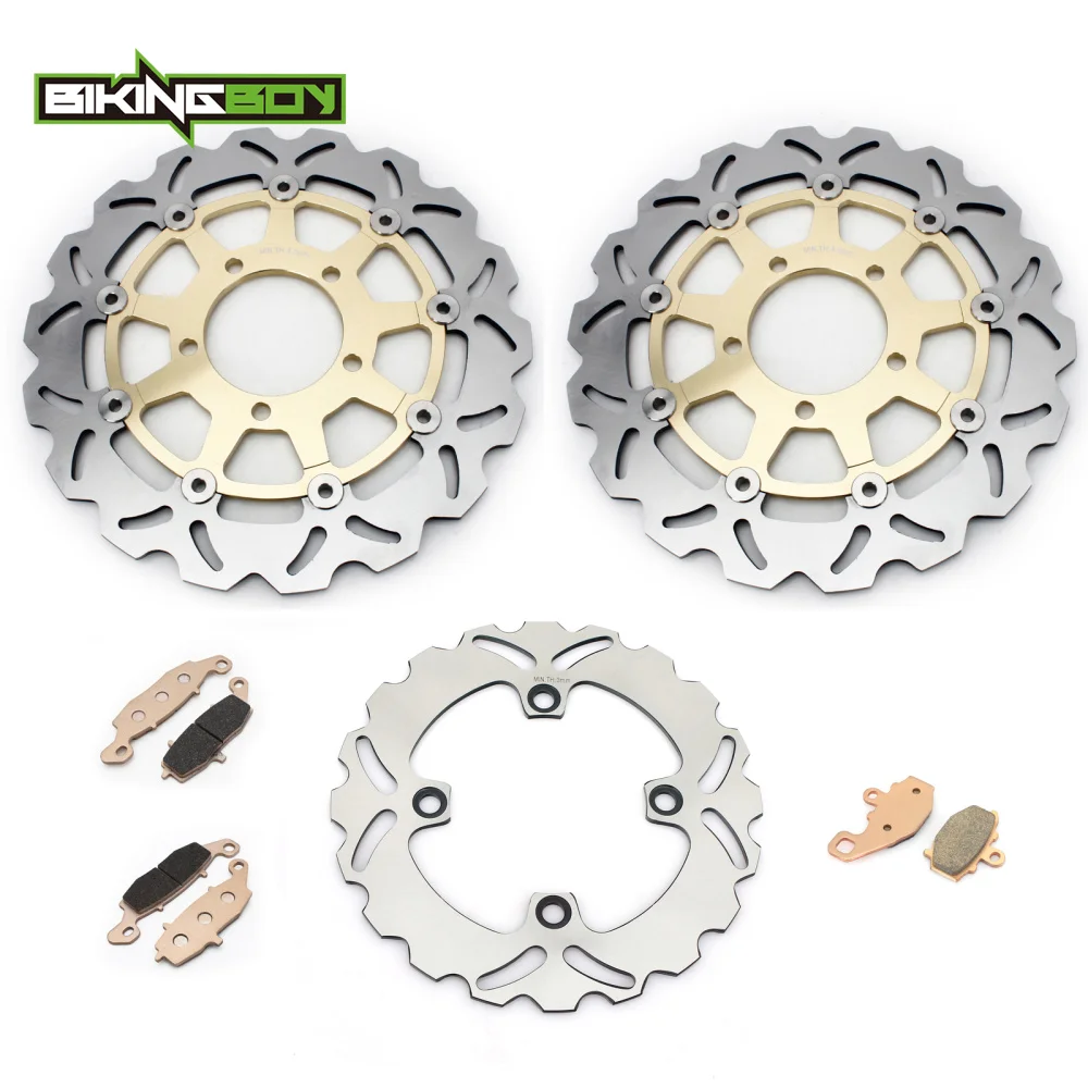 BIKINGBOY для KAWASAKI ER-6N ER-6F ER6N ER6F 2006 07 08 09, 10, 11, 12, 13 лет, спереди и сзади тормозные диски роторы колодки