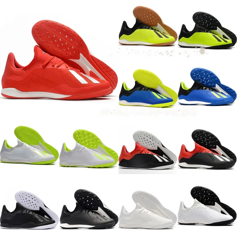 

2019 top quality mens soccer shoes X Tango 18+IN IC TF TURF indoor soccer cleats X 18 football boots scarpe da calcio