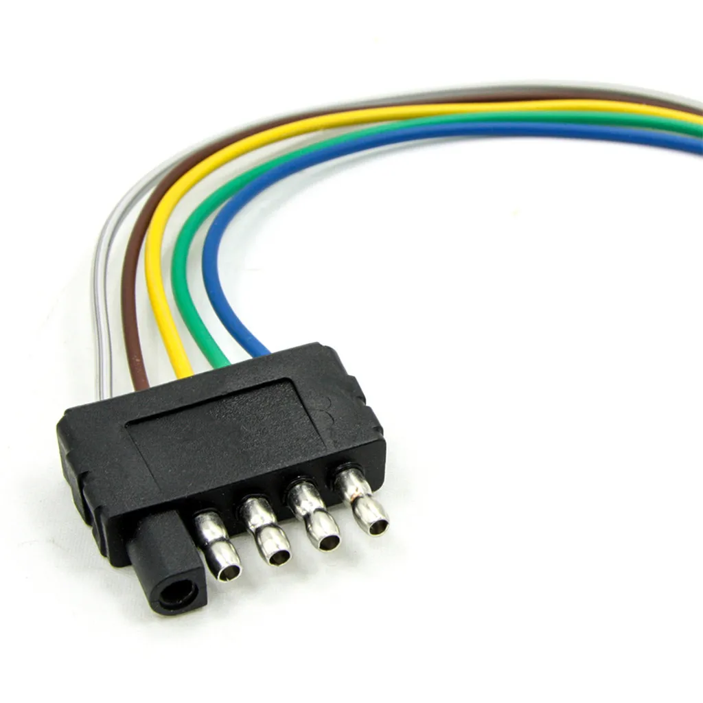 

5-Pin Plug Trailer Light Wiring Harness Extension Flat 36'' Wire Connector