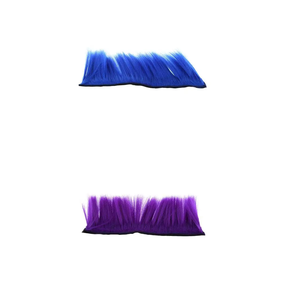 Purple/Blue Motorcycle Adhesive Mohawk Hair Patches Skinhead Costumes Wig