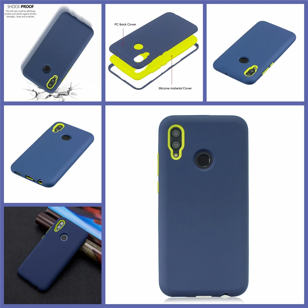 Для HUAWEI Mate 10 20 Lite Nova 3i P Smart Honor 8X чехол силиконовый PC Slim Fit двухслойный для телефона 3