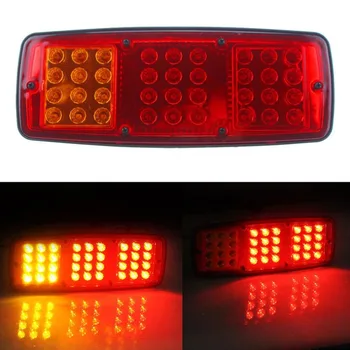 

Car Truck Trailer 33 LED Square Reflector Rear Tail Brake Stop Marker Light Red Durable Vehicle Accessories