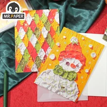 

Mr.Paper 4 Designs Li Yanshe Bronzing Greeting Card Christmas Night Dream Series Card With Envelope Manual DIY Gift Material