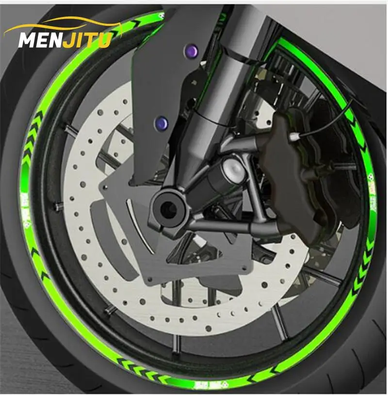 

Car Wheel Reflective Strips Stickers Motorcycle Tyre Decoration Sticker Motocross Bike Wheels Rims Tape Decals Car Styling R20