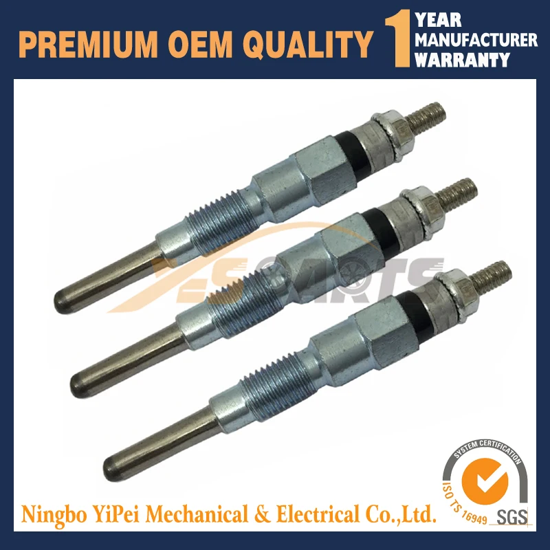 

3PCS Glow Plug 6670470 for Bobcat 316 319 320 321 322 323 324 418 E08 E10 E14 E16 Kubota D722