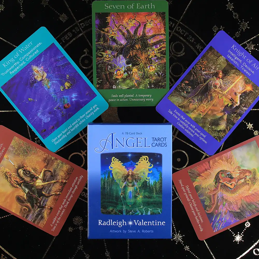 Angel Tarot Cards A 78card Deck And Pdf Guidebook Tarot Oracle Game By Doreen Virtue Radleigh Valentine Complete Card Game Board Card Games Aliexpress