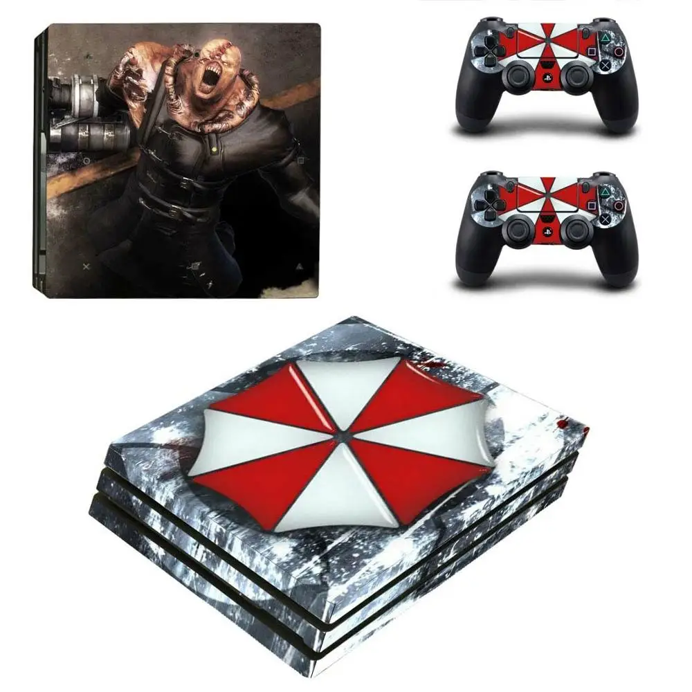 Biohazard зонтик PS4 Pro наклейка кожи для playstation 4 консоль и контроллер для Dualshock PS4 Pro скины стикеры s Наклейка Винил