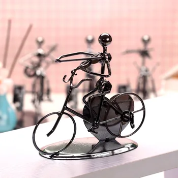 

Wrought Iron Bike Band Crafts Iron Man Bike Miniature Metal Figurines Home Decoration Ornaments Creative Gifts Souvenirs