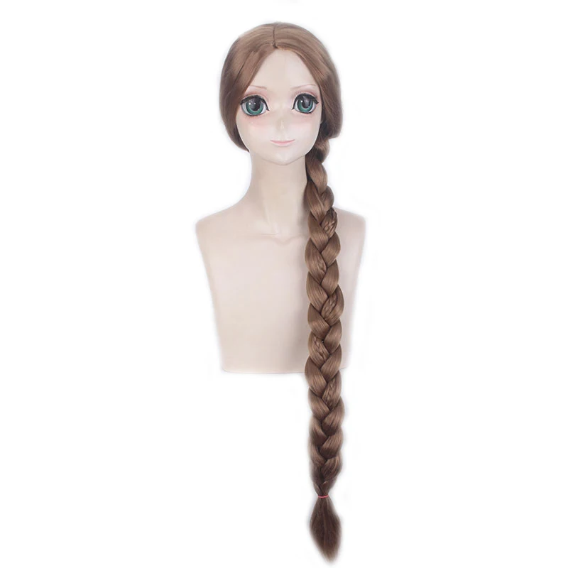 

Tangled Princess 120cm 47" Straight Super Long Cosplay Rapunzel Synthetic Hair Anime Costume Play Wig + Wig Cap