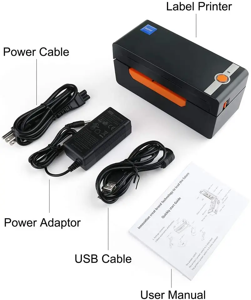 4 Inci Thermal Barcode Label Printer dengan Label Pemegang ...