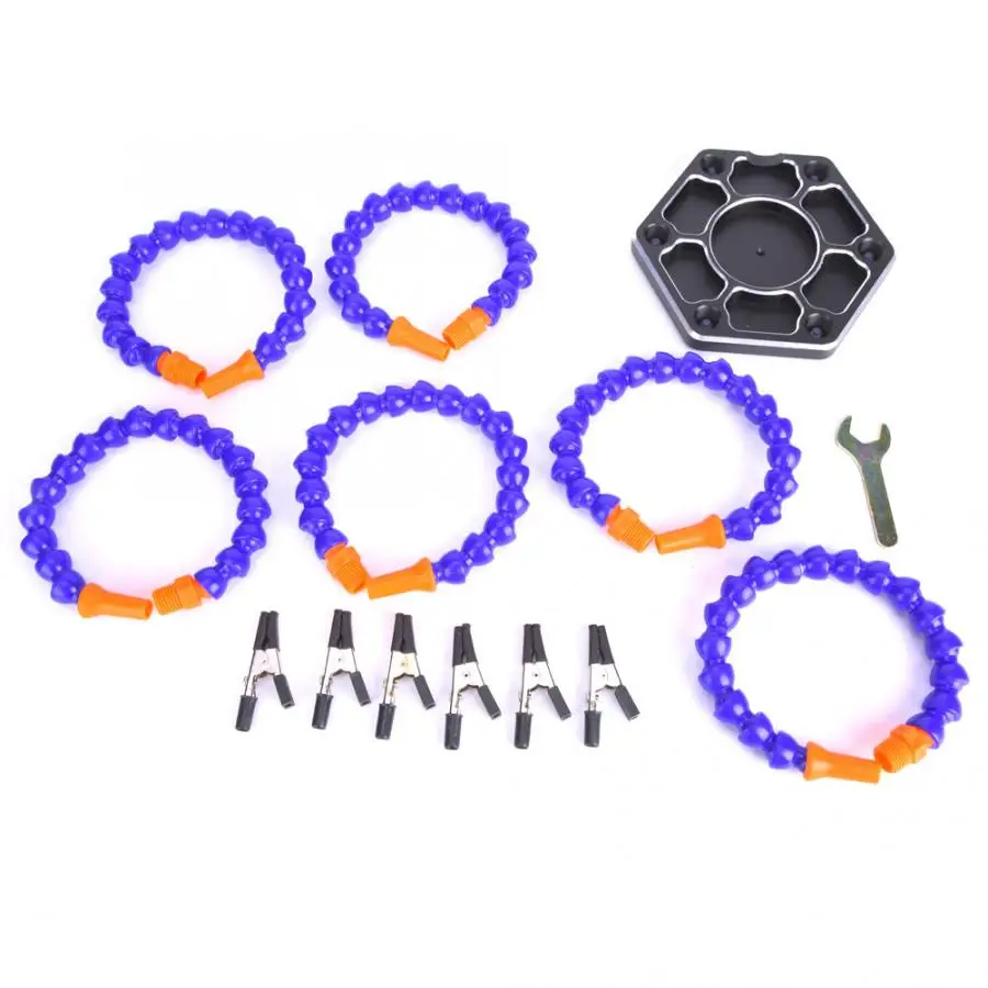 

Soldering Iron Helping Holder 6Pcs Nylon Arms Printed Circuit Board Repairing Tools
