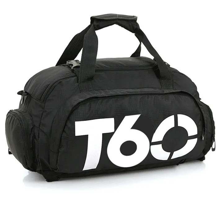 T60, водонепроницаемые спортивные сумки для спортзала, мужские и женские, molle, рюкзаки для фитнеса, тренировок, путешествий/багажа, bolsa, сумки через плечо, сумки для спортзала, женские - Цвет: black