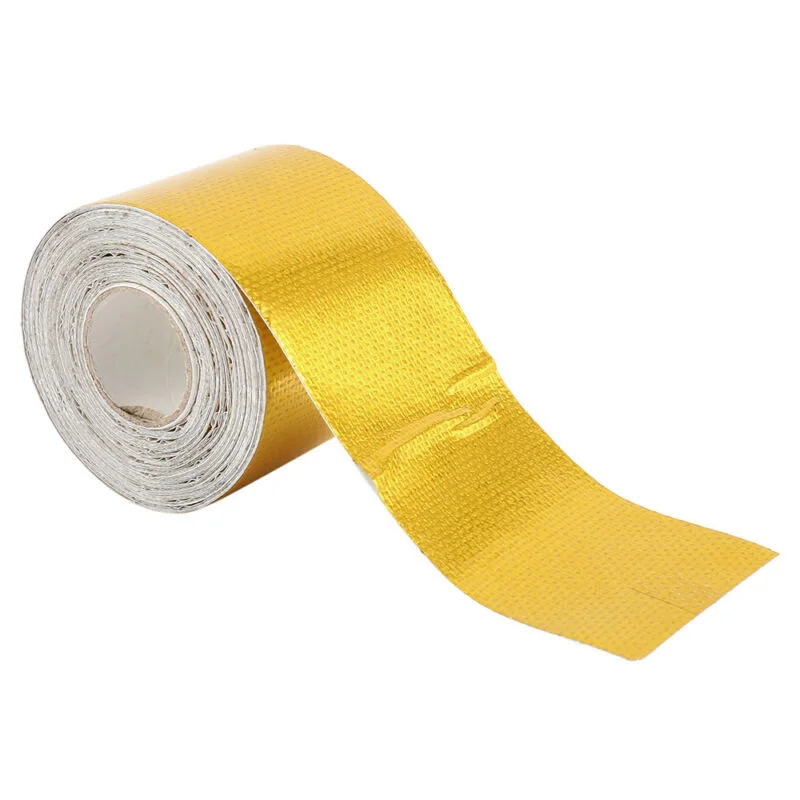 1200°f Self-Adhesive Reflective Gold Heat Shield Tape For Thermal Racing Engine