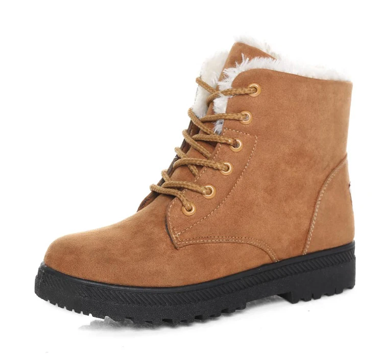 mulheres sapatos de inverno com pele botas