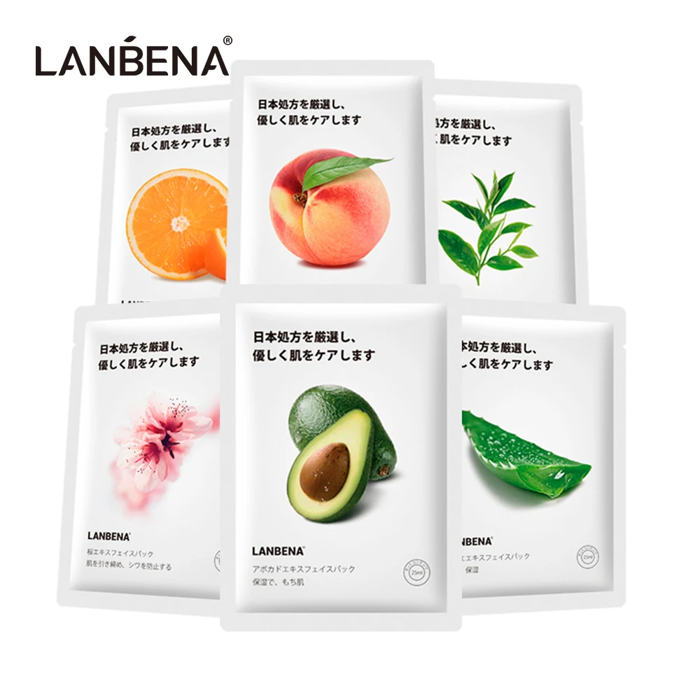 LANBENA маска для лица осветляющая увлажняющая вода Фруктовые Растительные маски с