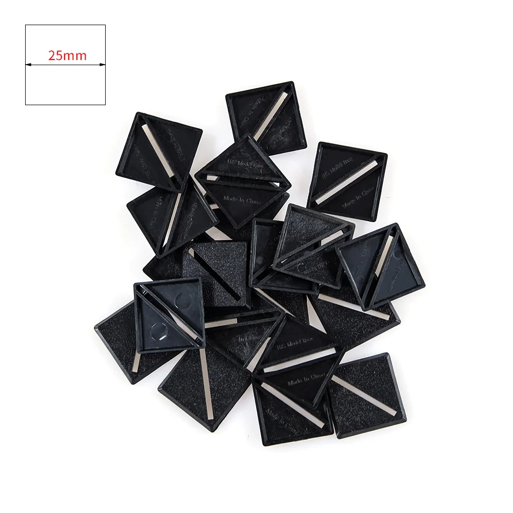 

Table Base 20mm-25mm Gaming Miniatures Plastic Square Bases Model Wargame 20/50/100pcs