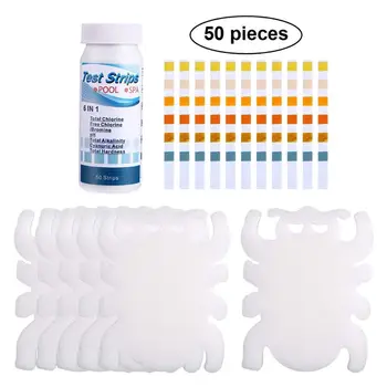 

10pcs Spider Oil Absorbing Sponge with 50pcs Test Strips for Swimming Pool Tub E7CB