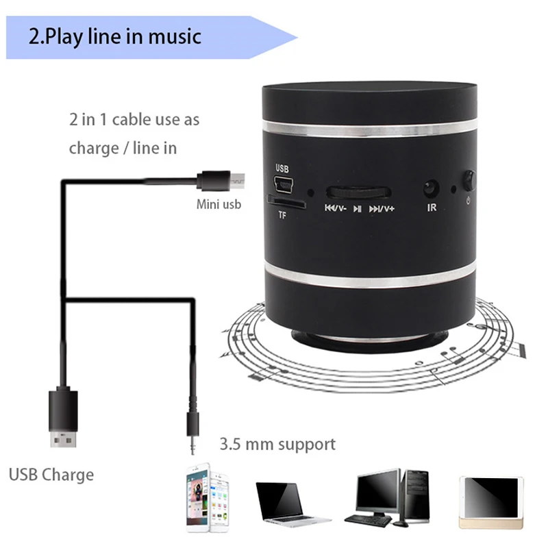 Adin Bluetooth Vibration Speaker Remote Control