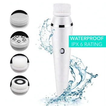

Electric Facial Cleanser Brush 4 in 1 Facial Cleansing Brush For Skincare,Exfoliating Gently, Face Massager Portable
