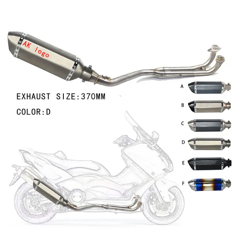 Для tmax500 выхлопная полная система для Yamaha T-max Tmax 500 530 2008- tmax530 tmax500 - Цвет: D