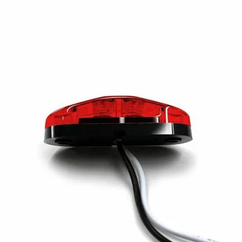 

Red Side Marker Light Lamp 2 Diode Oval Clearance Trailer Truck Useful