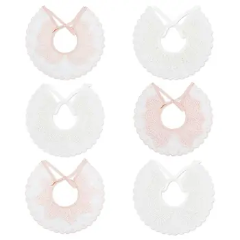 

Baby Bib Lace Floral Decoration Saliva Towel Feeding Bibs Bandana Round Full Circle Soft Blend Cotton Comfortable Portable Newbo